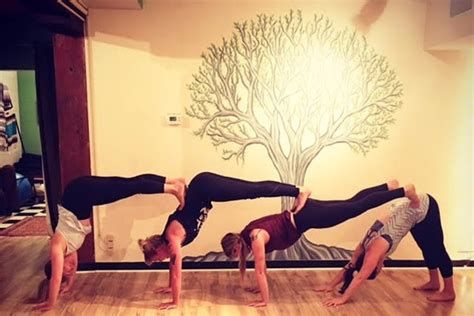 person yoga poses   quadruple  acro yoga experience