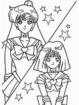 Coloring Anime Pages Sailor Saturn Moon Printable Book Pluto Dye Tie Books Venus Print Adult Manga Kids Characters Sheets Japan sketch template