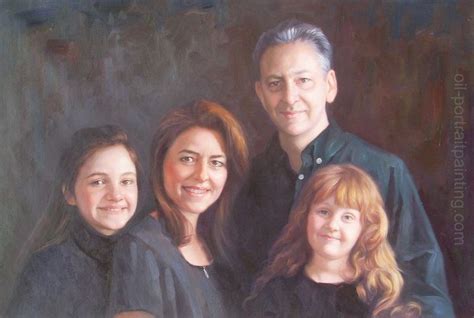 portrait painting photo  painting family oil portrait painting  photo