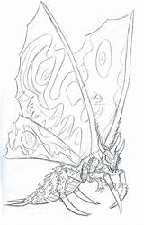 Godzilla Mothra Monsterverse sketch template