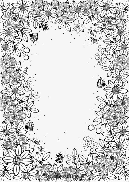 printable flower border coloring pages pics coloring pages printable