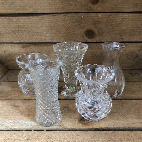 Vintage Mis Matched Cut Glass Bud Vases — Keeping It Vintage