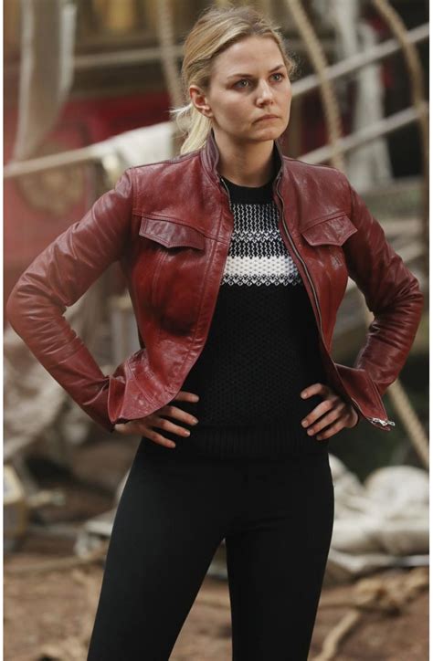 Emma Swan Red Leather Jacket From Once Upon A Time Season