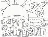 Retirement Coloring Pages Printable Card Doodle Fun Happy Cards Colour Printables Some Alley Celebration Cool Doodles Miss Quotes sketch template