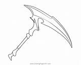 Pickaxe Sickle Coloringpages101 Peely Agent sketch template