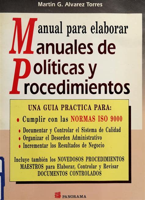 manual  elaborar manuales de politicas  procedimientos manual  elaborate politics