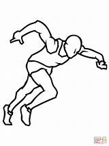 Atletismo Corredor Sprinter sketch template
