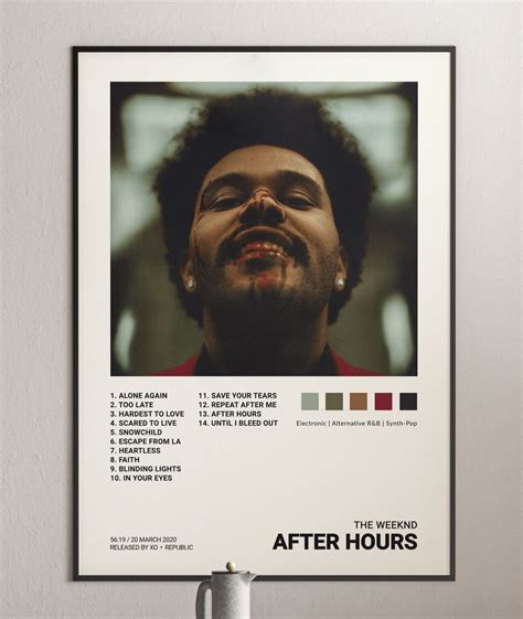 weeknd  hours album cover poster architeg prints