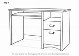 Desk Drawing Draw Computer Step Furniture Necessary Finishing Touch Complete Add Tutorials Drawingtutorials101 sketch template