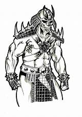 Shao Kahn Pages Colouring Deviantart sketch template