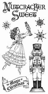 Nutcracker Coloring Pages Christmas Sweet Clara Graphic Casse Noisette Holiday Stamps Ballet Cling Kids Printable Nutcrackers Coloriage Collection Stamp Printables sketch template