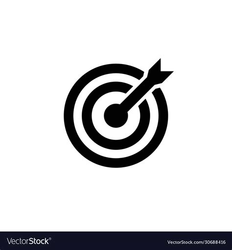 mission icon  business goal logo  black vector image
