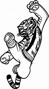 Coloring Kung Fu Panda Kick Tiger Wecoloringpage sketch template