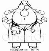 Coloring Veterinarian Pages Surgeon Doctor Female Vet Careless Shrugging Clipart Cartoon Thoman Cory Outlined Vector Mad 2021 Getdrawings sketch template
