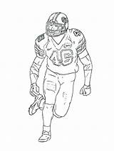 Coloring Football Pages Player Players Color Printable Dame Notre Florida Nfl Drawing Gators College Soccer Running Line Back Book Gator sketch template