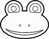 Frog Face Coloring Pages Printable Cartoon Choose Board Wecoloringpage sketch template