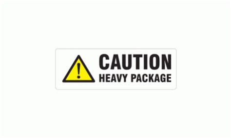 caution heavy package labels   roll packaging labels safety signs notices