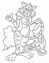 Coloring Pages Tiger Shivering sketch template