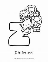Hello Kitty Color Coloring Tulamama Letter Pages Alphabet Abc Printables sketch template