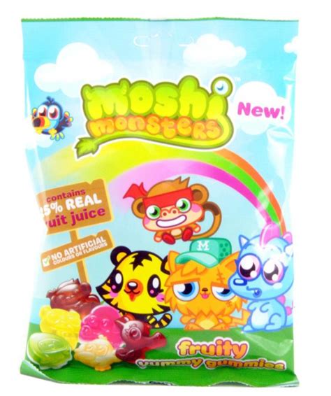 moshi monsters fruity yummy gummies 120g approved food