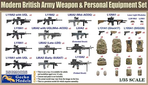 modern british army weapon equipment set vse pro modelare art