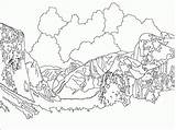 Coloring Pages Yosemite Park National Colouring Nature sketch template