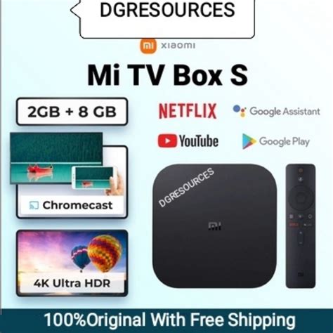 xiaomi mi tv box   hdr android tv box  google assistant media player android  global