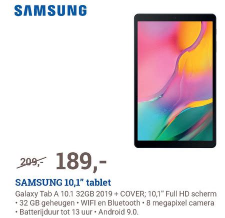 samsung tablet folder aanbieding bij bcc details