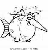 Swordfish Drunk Coloring Pages Cartoon Clipart Cory Thoman Drawing Outlined Vector Getcolorings Getdrawings sketch template