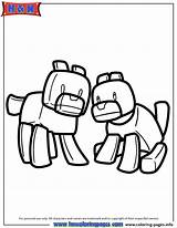 Coloring Pages Dogs Minecraft Two Printable Dog Getdrawings Drawing Print sketch template