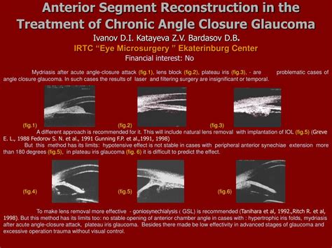 anterior segment reconstruction   treatment  chronic angle