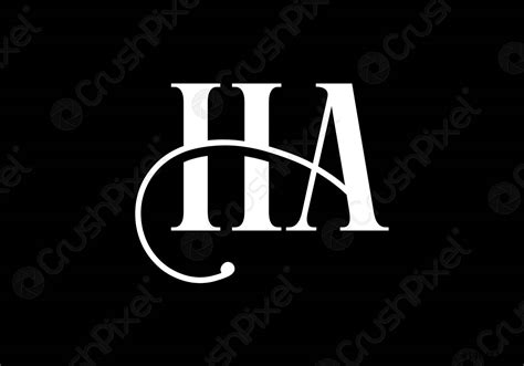 ha initial letter logo design vector template graphic stock vector crushpixel