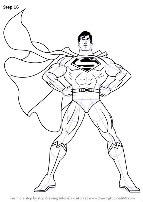 draw superman superman step  step drawingtutorialscom