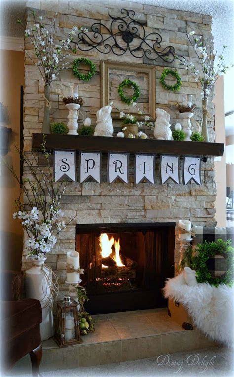 stylish ideas  creatively decorate  mantel  easter