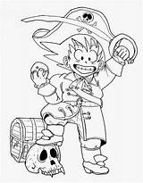 Goku Pintar Degoku Pirata Colorea Paracolorear Recortar sketch template