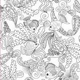 Coloring Ocean Pages Adults Printable Underwater Sheets Kids Stress Adult Summer Drawing Online Designs Relief Print Book Life Animals Under sketch template