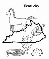 Kentucky Coloring State Pages Printable Printables Usa Map Outline Template Ky Shape Tree Go Print Next Back sketch template