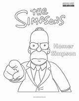 Coloring Homer Simpsons Simpson Fun sketch template