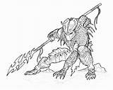 Predator Spear Alien Masked Depredador Ronniesolano Coloriage Xenomorph Predador Depredadores sketch template