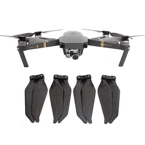 pcs  foldable full carbon fiber denoise drone screw propeller blade  dji mavic pro