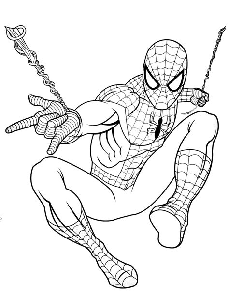 spiderman drawing  print  color spider man kids coloring pages