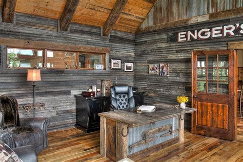 ingenious ways  bring reclaimed wood   home office rustic home offices rustic