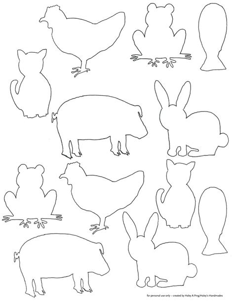 farm animal cutouts printable