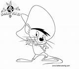 Coloring Pages Gonzales Speedy Tunes Looney Kids Printable sketch template