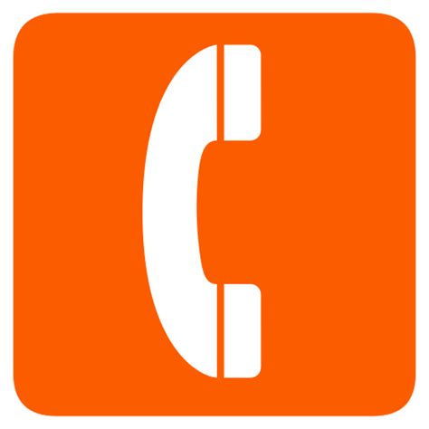 telephone icon orange