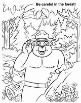 Smokey Bear Coloring Pages Forest Printable Fire Kids Sheets Prevention Bandit Color Wildfire Colouring Activity Thursday Birthday Wildfires Popular Coloringhome sketch template