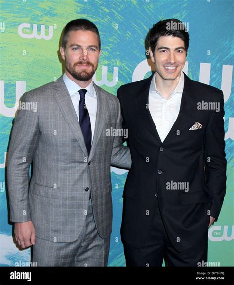 Stephen Amell And Brandon Routh Attending The Cw Networks 2016 Upfront