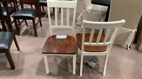 ashley signature design whitesburg   white brown dining chair wyckes furniture youtube
