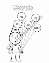 Vowels Colouring Sheet Worksheets Worksheet Preview Printable sketch template