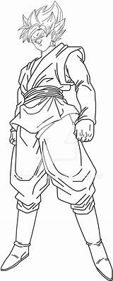 Goku Saiyan Pngkey Automatically sketch template